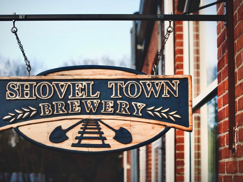 shoveltown beer sign
